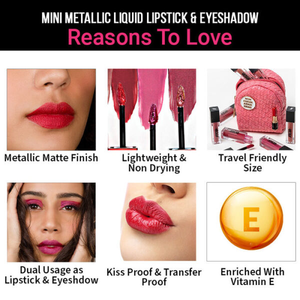 Nykaa Matte to Last! Mini Metallic Liquid Lipstick and Eyeshadow - Image 4