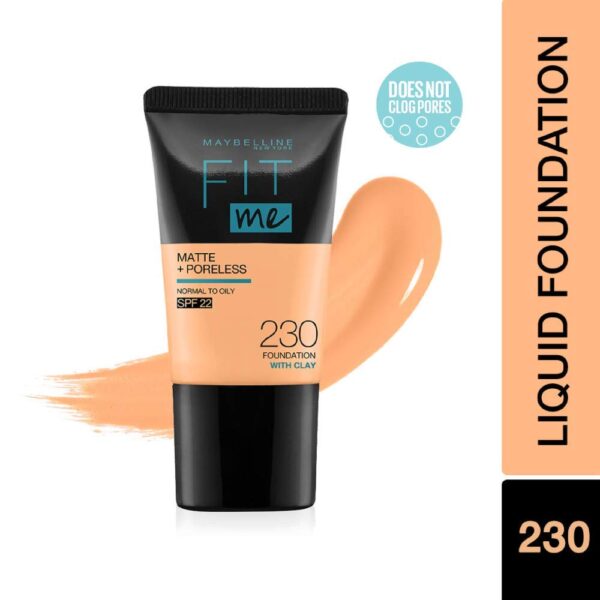 Maybelline New York Fit Me Matte+Poreless Liquid Full Coverage Foundation For Oily Skin Tube - Image 3