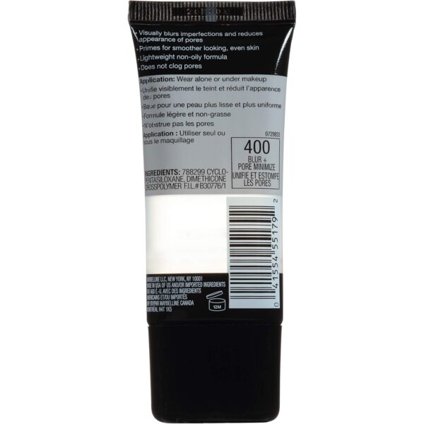 Maybelline Facestudio Master Prime Primer Makeup, Blur + Pore Minimize - Image 2