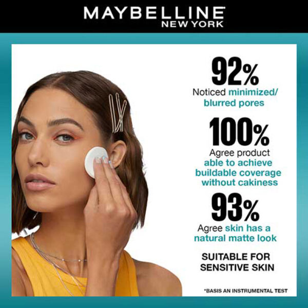 Maybelline New York Fit Me Matte + Poreless 16H Oil Control Compact Powder - 128 Warm Nude - Image 6